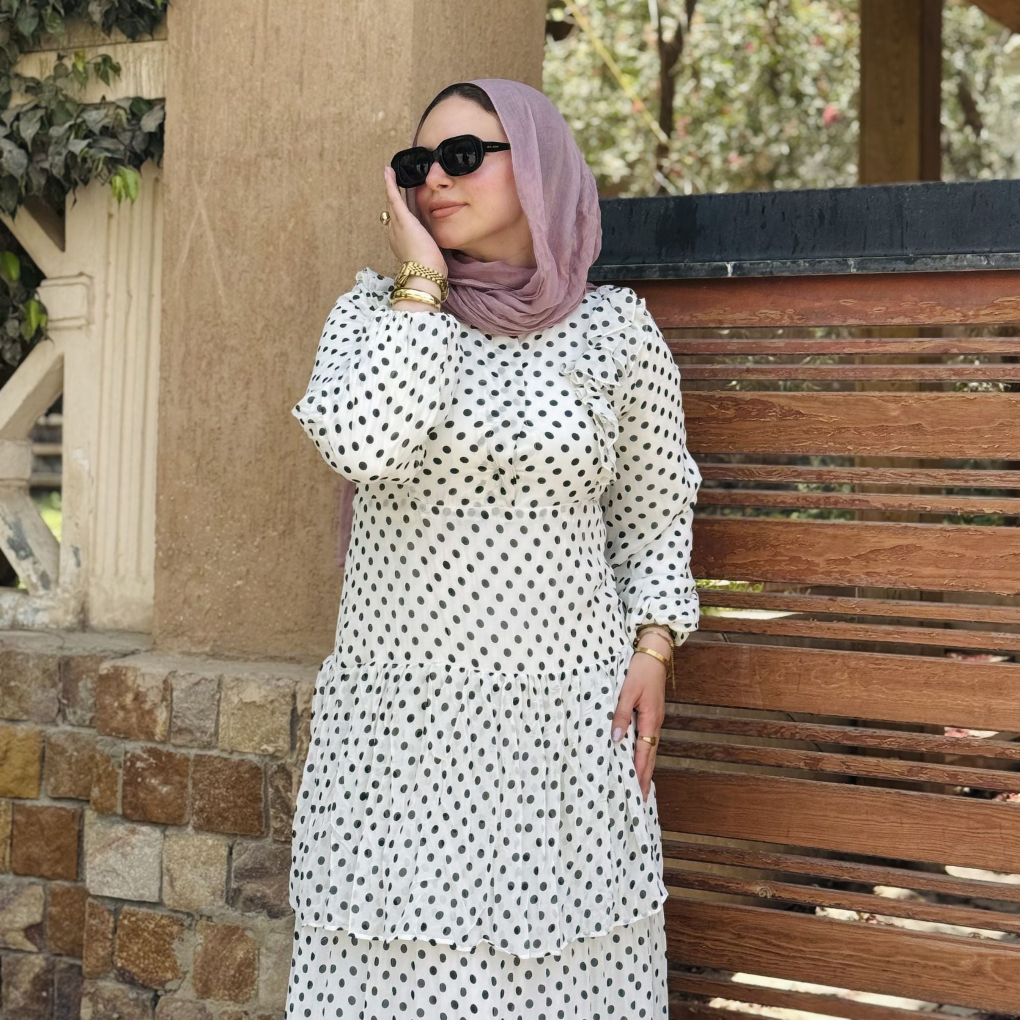 White Polka Dot Dress