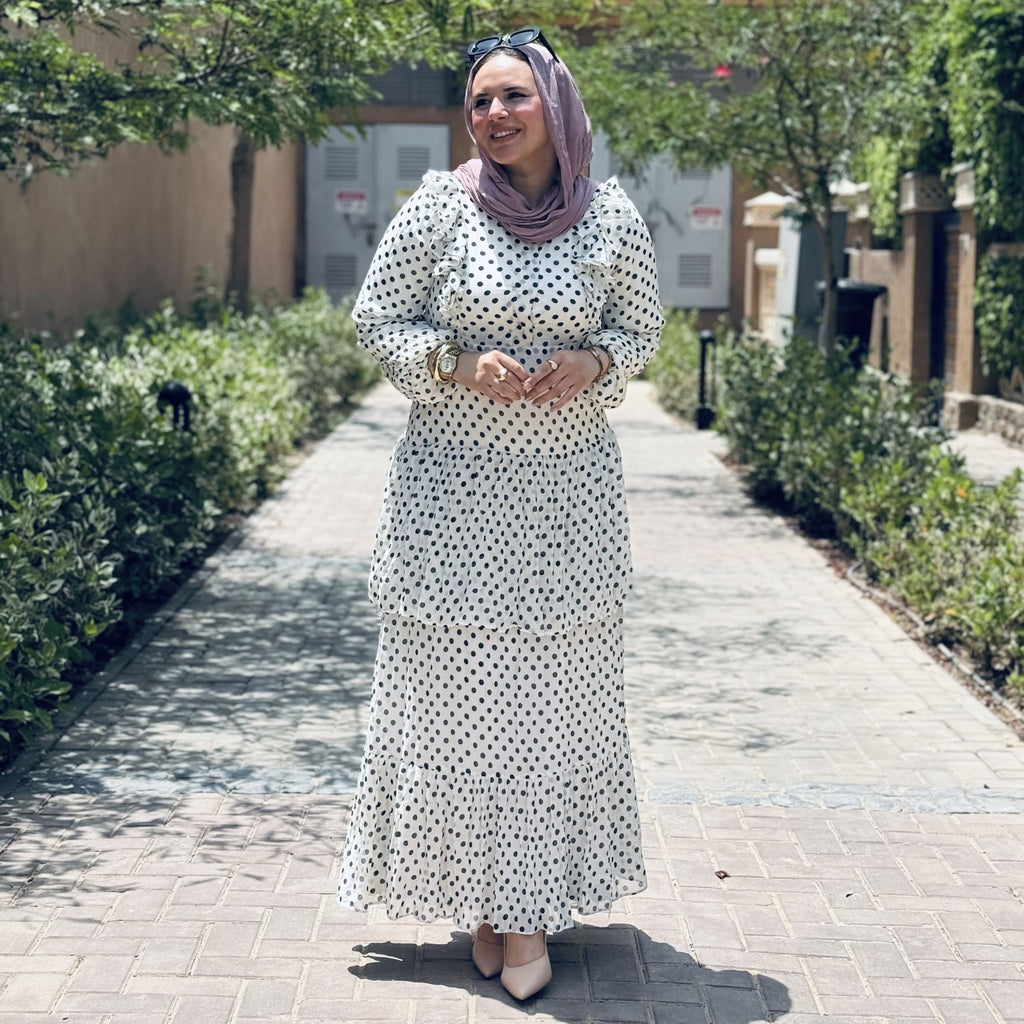 White Polka Dot Dress