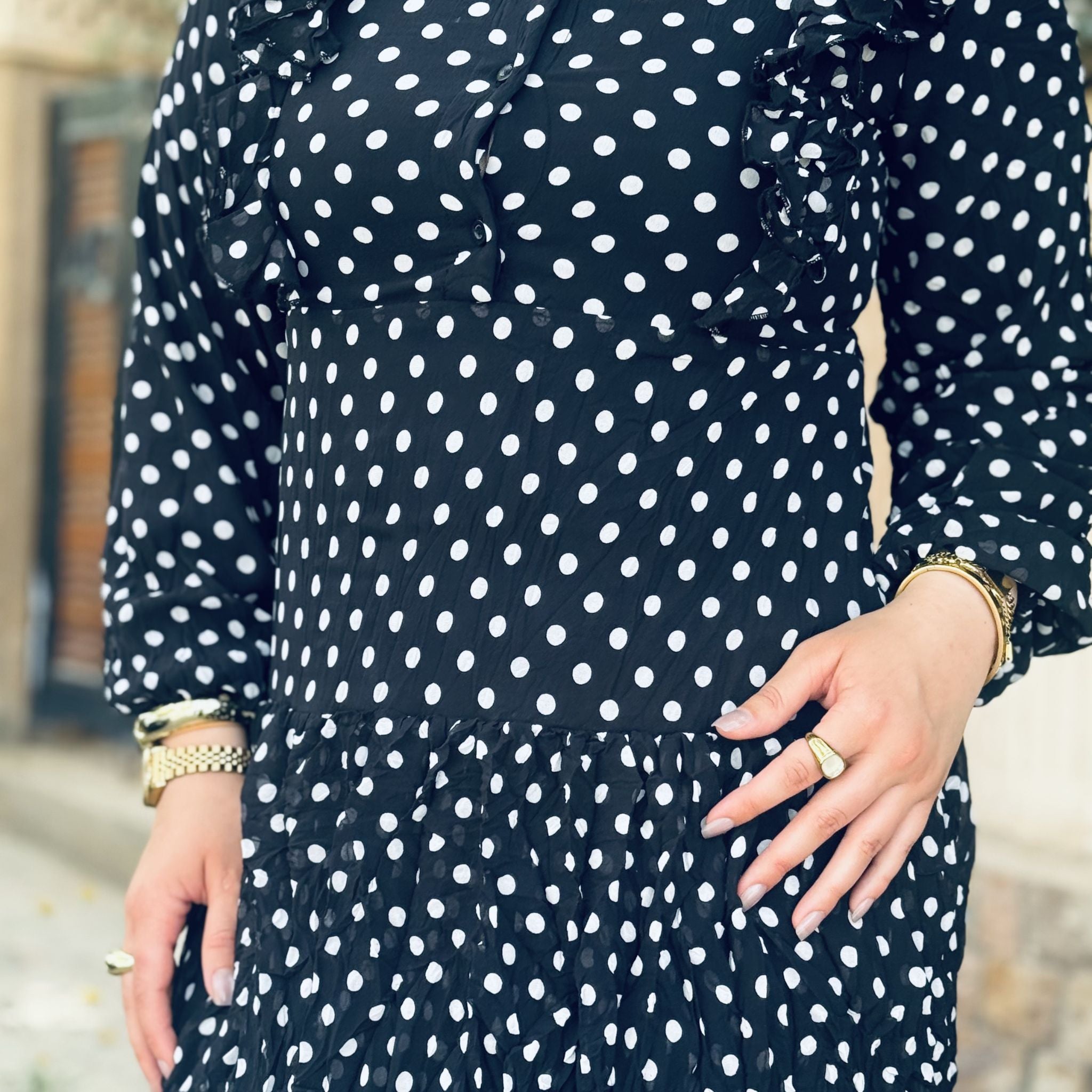 Black Polka Dot Dress